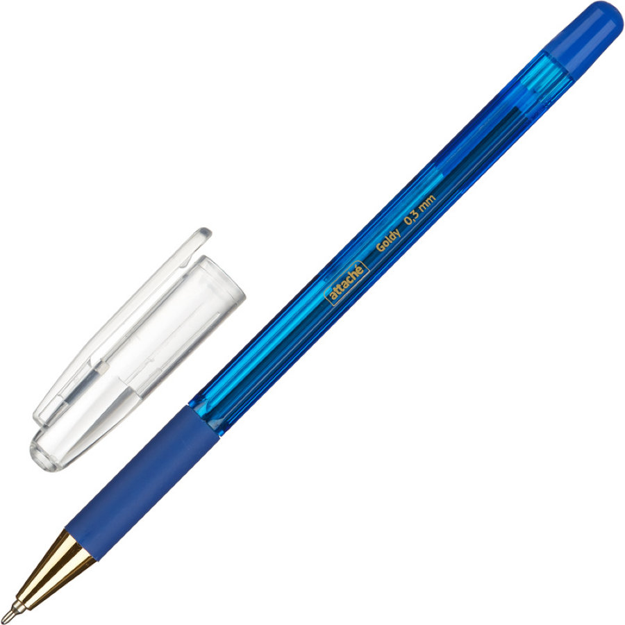 Ручка шариковая Attache Goldy синяя (толщина линии 0.3 мм) 