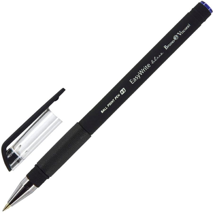 Ручка шариковая Bruno Visconti EasyWrite Black, 0,5мм, синяя (20-0051) 