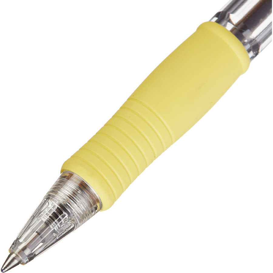 Ручка шариковая PILOT BPGP-10R-F Y SUPER GRIP  автомат желтого цвета 