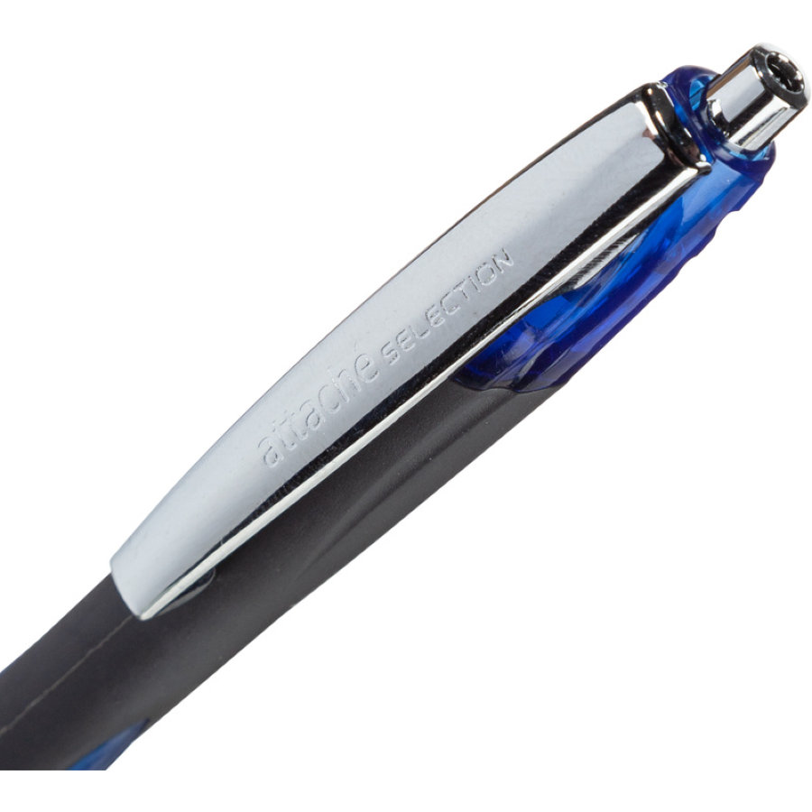Ручка шариковая автоматическая Attache Selection Glide Aerogrip синяя (толщина линии 0.5 мм) 