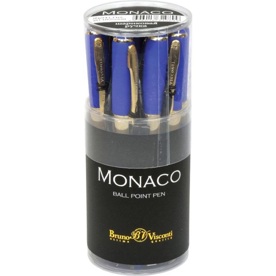 Ручка шариковая неавт. Bruno Visconti Monaco ,синий,корпус синий , 0.4мм (20-0125/08) 