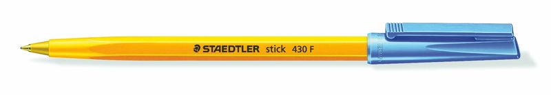 Ручка шариковая Staedtler Stick, однораз., 0,3 мм, желтый корпус, синий