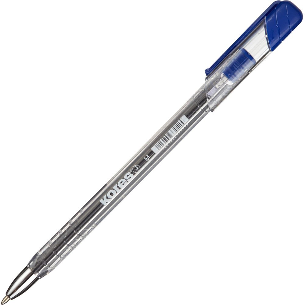 Ручка шариковая Kores К11 неавт M(1мм) треугольный корпус, масляная, синяя
