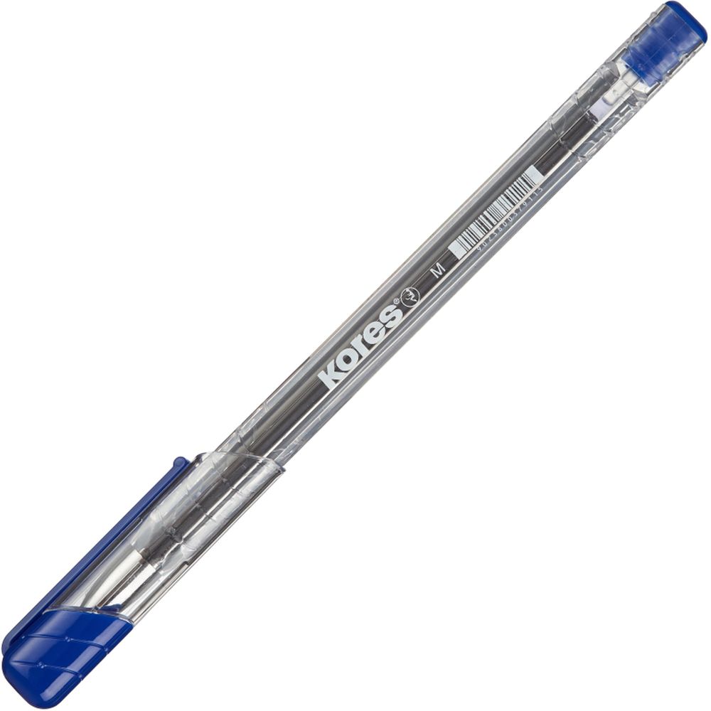 Ручка шариковая Kores К11 неавт M(1мм) треугольный корпус, масляная, синяя