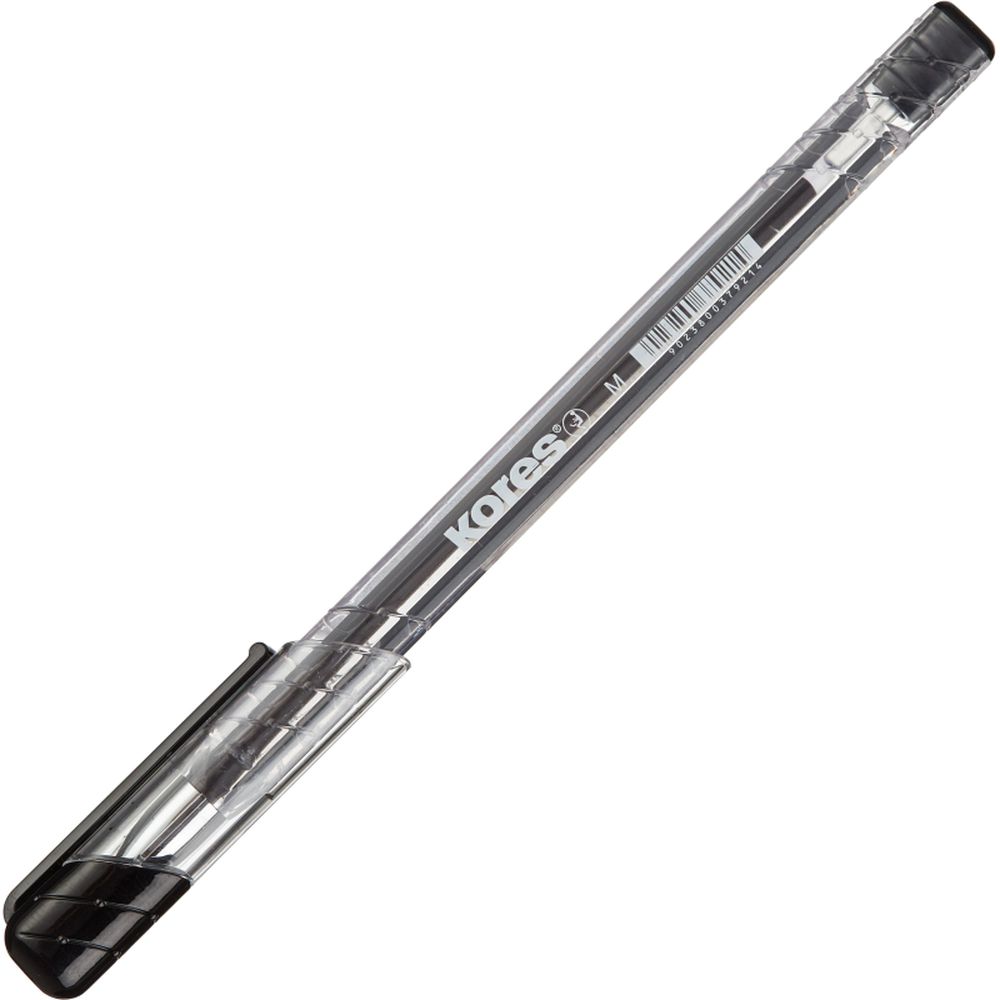 Ручка шариковая Kores К11 неавт M(1мм) треугольный корпус, масляная, черная