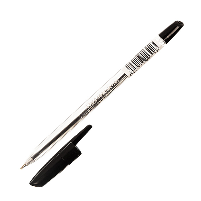 Ручка шариковая LINC CORONA PLUS 0,7 мм черный прозр. корп.