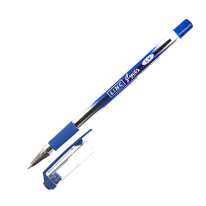Ручка шариковая LINC GLYСER 0,7 мм синий резин.грип