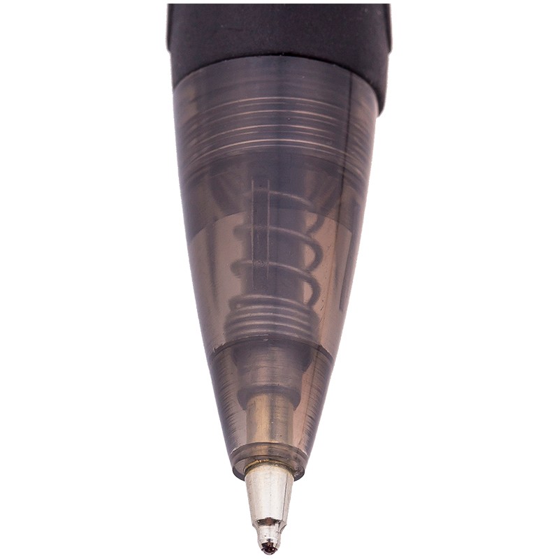 Ручка шариковая автоматическая Luxor "Micra" черная, 0,7мм, грип