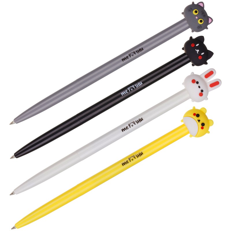 Ручка шариковая автоматическая MESHU "Cute Friends" синяя