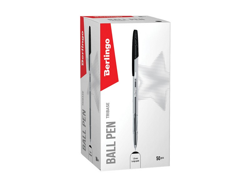 Ручка шариковая Berlingo "Tribase" черная, 1,0мм