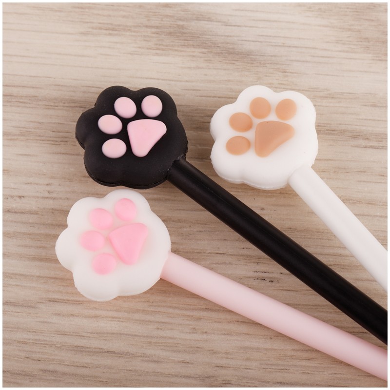 Ручка шариковая MESHU "Cute Paws" синяя, 0,7мм,  корпус ассорти