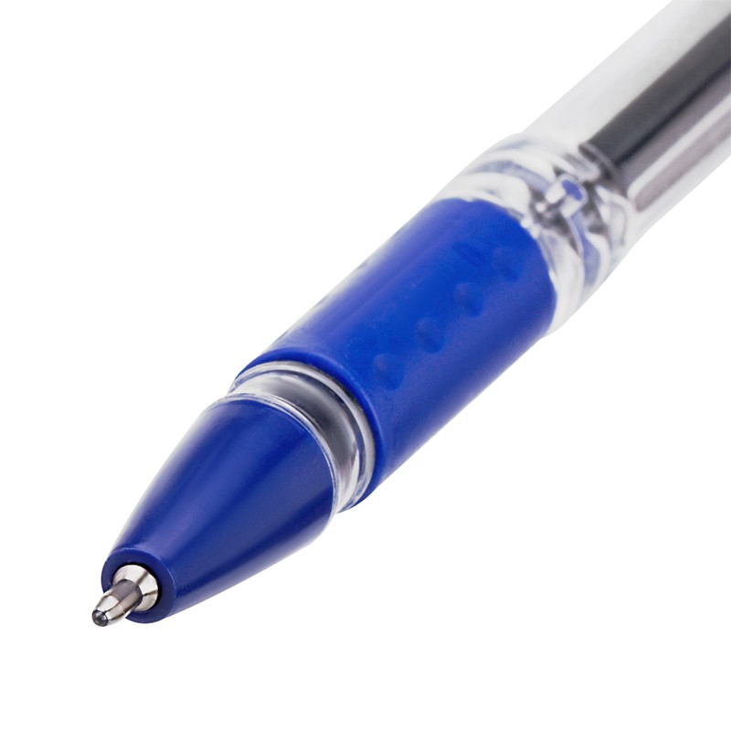 Ручка шариковая OfficeSpace "School" синяя, 1,0мм, грип, на масляной основе