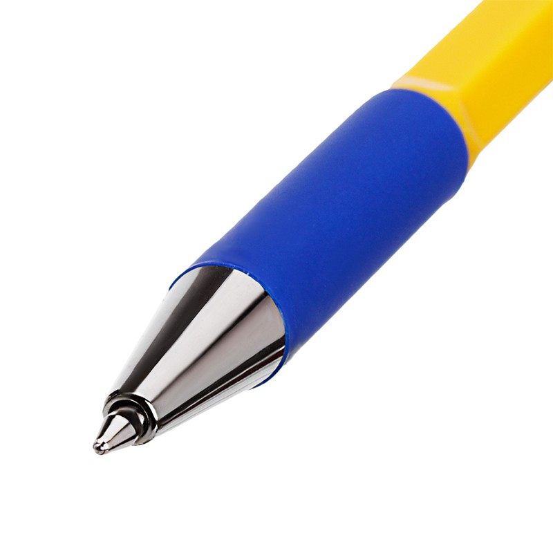 Ручка шариковая OfficeSpace "Yellow Stone", синяя, 0,7мм, грип