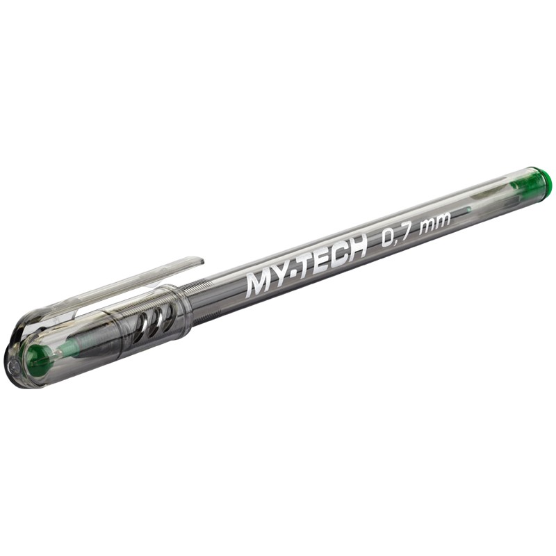 Ручка шариковая PenSan "My-Tech" зеленая, 0,7мм, игольчатый стержень, на масляной основе