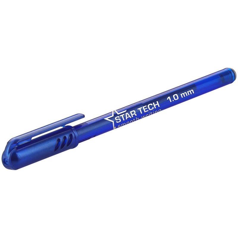Ручка шариковая PenSan "Star Tech" синяя, 1мм, игольчатый стержень, на масляной основе
