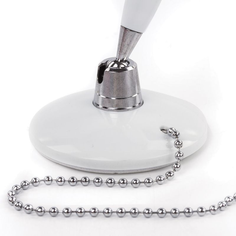 Ручка шариковая настольная BRAUBERG "Стенд-Пен Уайт1", СИНЯЯ, цепочка, корпус белый, линия письма 0,5 мм