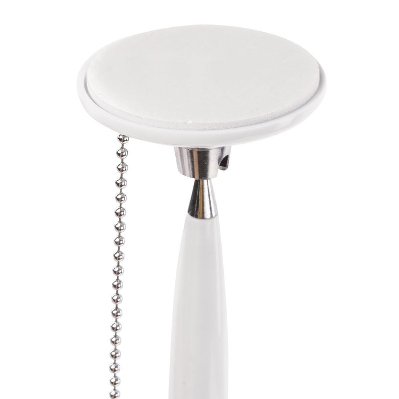 Ручка шариковая настольная BRAUBERG "Стенд-Пен Уайт1", СИНЯЯ, цепочка, корпус белый, линия письма 0,5 мм