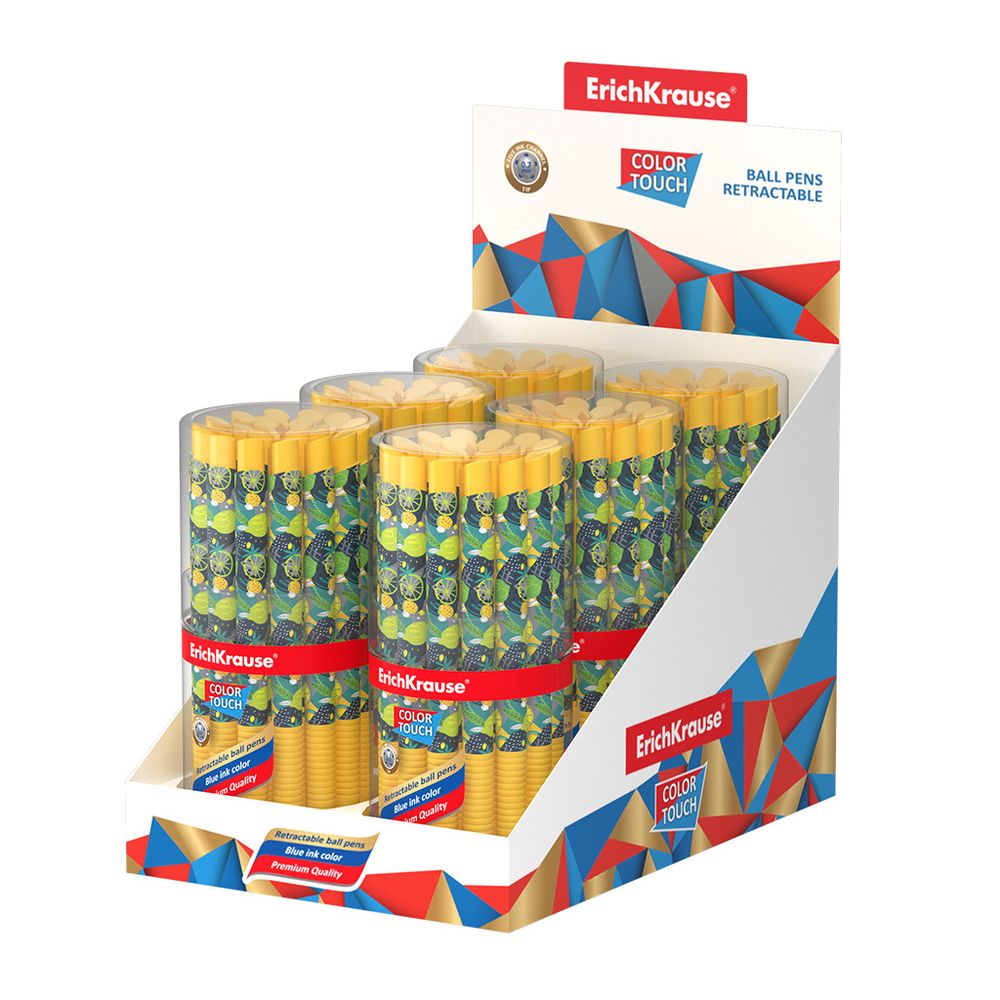 Ручка шариковая автоматическая ErichKrause ColorTouch Lime, цвет чернил синий