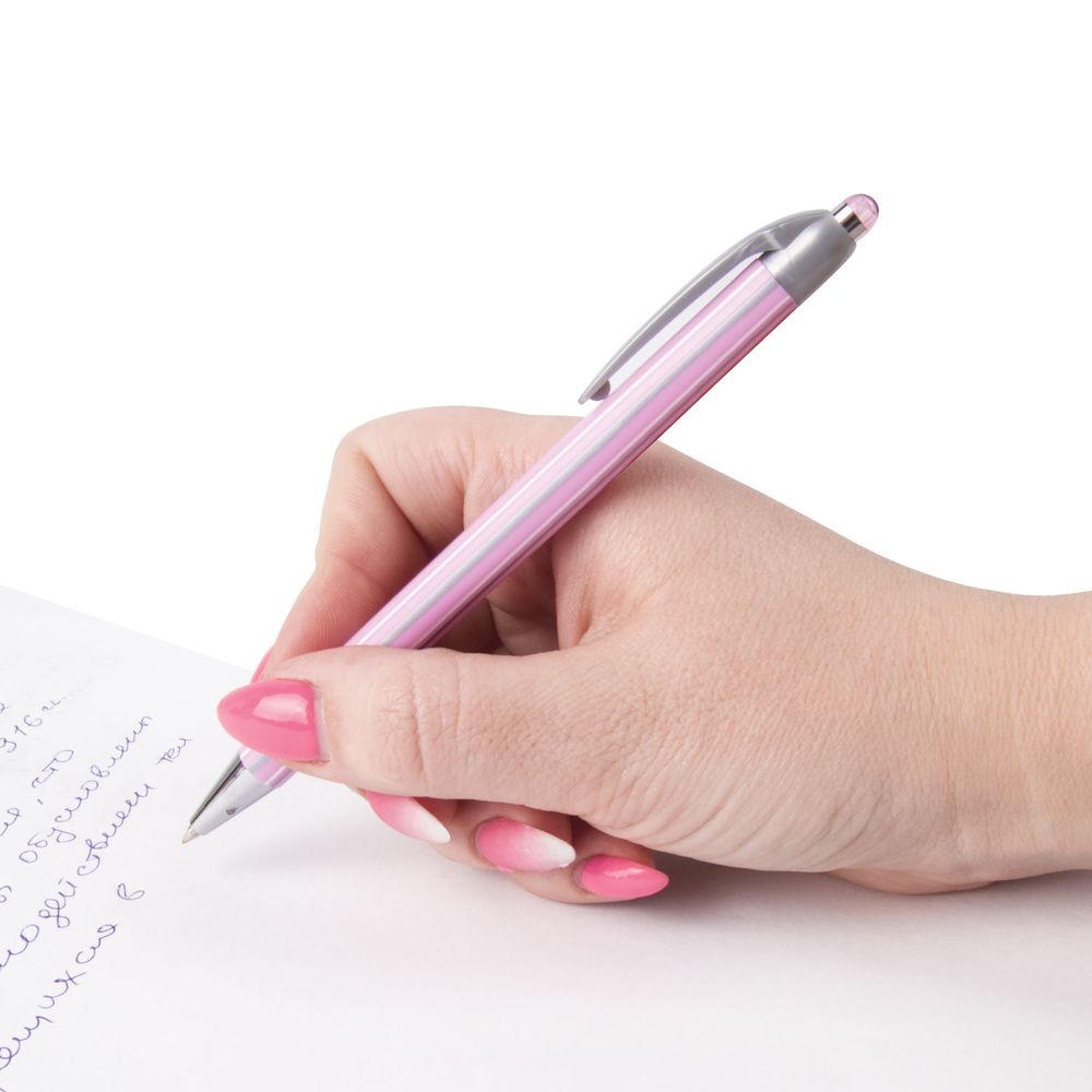 Ручка шариковая автоматическая BRAUBERG "Sakura", корпус ассорти, узел 0,5 мм, линия письма 0,3 мм