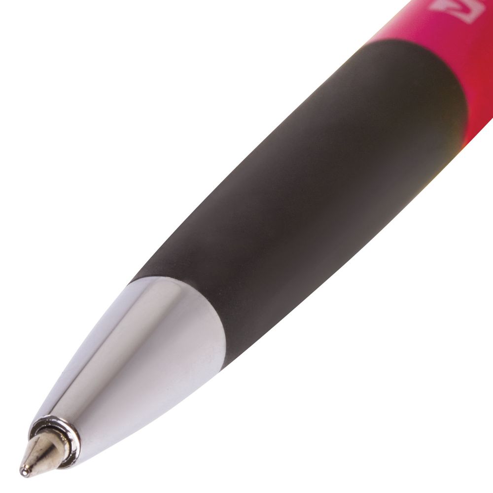 Ручка шариковая автоматическая с грипом BRAUBERG "Concept", СИНЯЯ, корпус ассорти, узел 0,7 мм, линия письма 0,35 мм