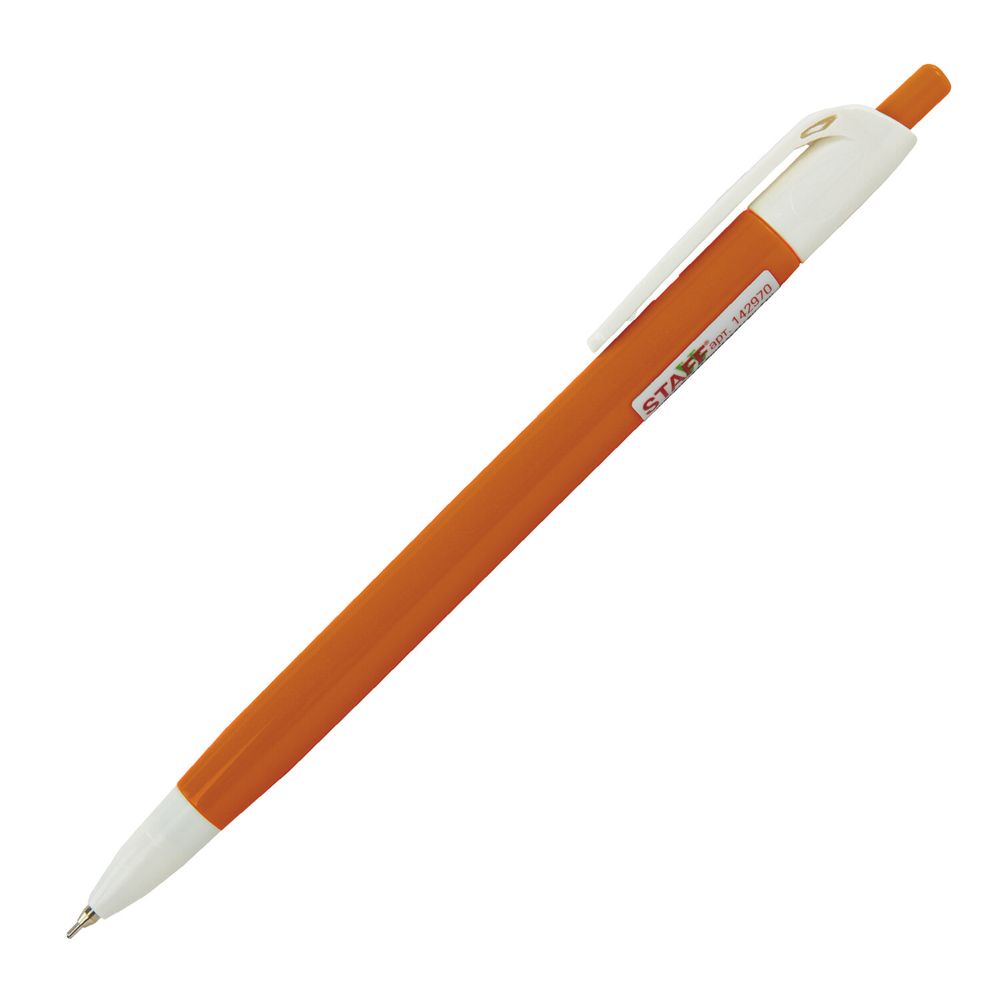 Ручка шариковая масляная автоматическая STAFF "OBP-253", СИНЯЯ, корпус ассорти, узел 0,7 мм, линия письма 0,35 мм