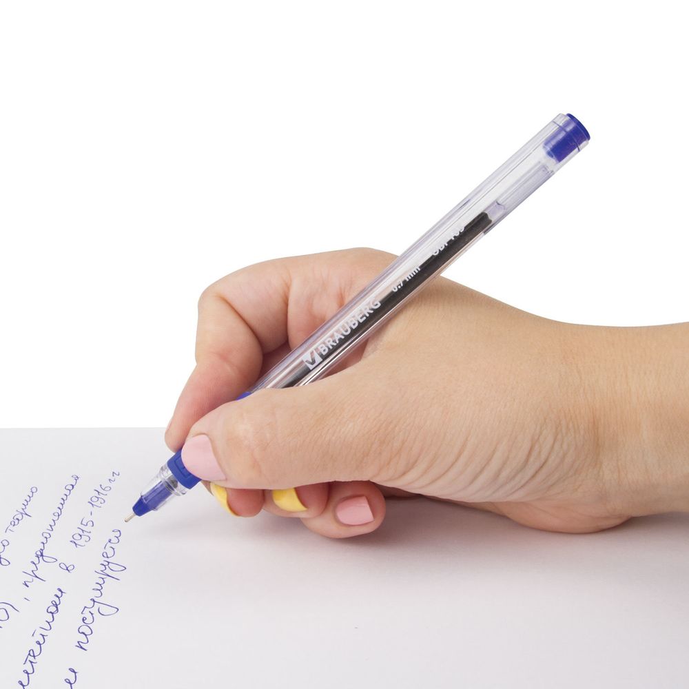 Ручка шариковая масляная с грипом BRAUBERG "Extra Glide GT", СИНЯЯ, трехгранная, узел 0,7 мм, линия письма 0,35 мм