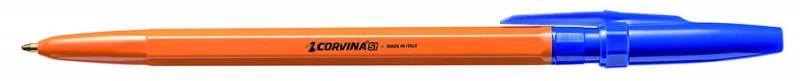 Ручка шариковая Corvina, оранжевый корпус, 1 мм, синий