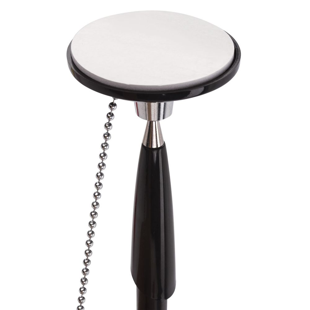 Ручка шариковая настольная BRAUBERG "Стенд-Пен Блэк1", СИНЯЯ, цепочка, корпус черный, линия письма 0,5 мм