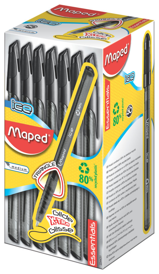 Ручка шариковая Maped Green Ice, 0,6 мм, черный