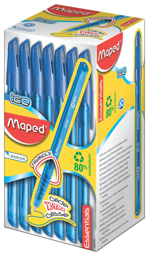 Ручка шариковая Maped Green Ice, 0,6 мм, синий