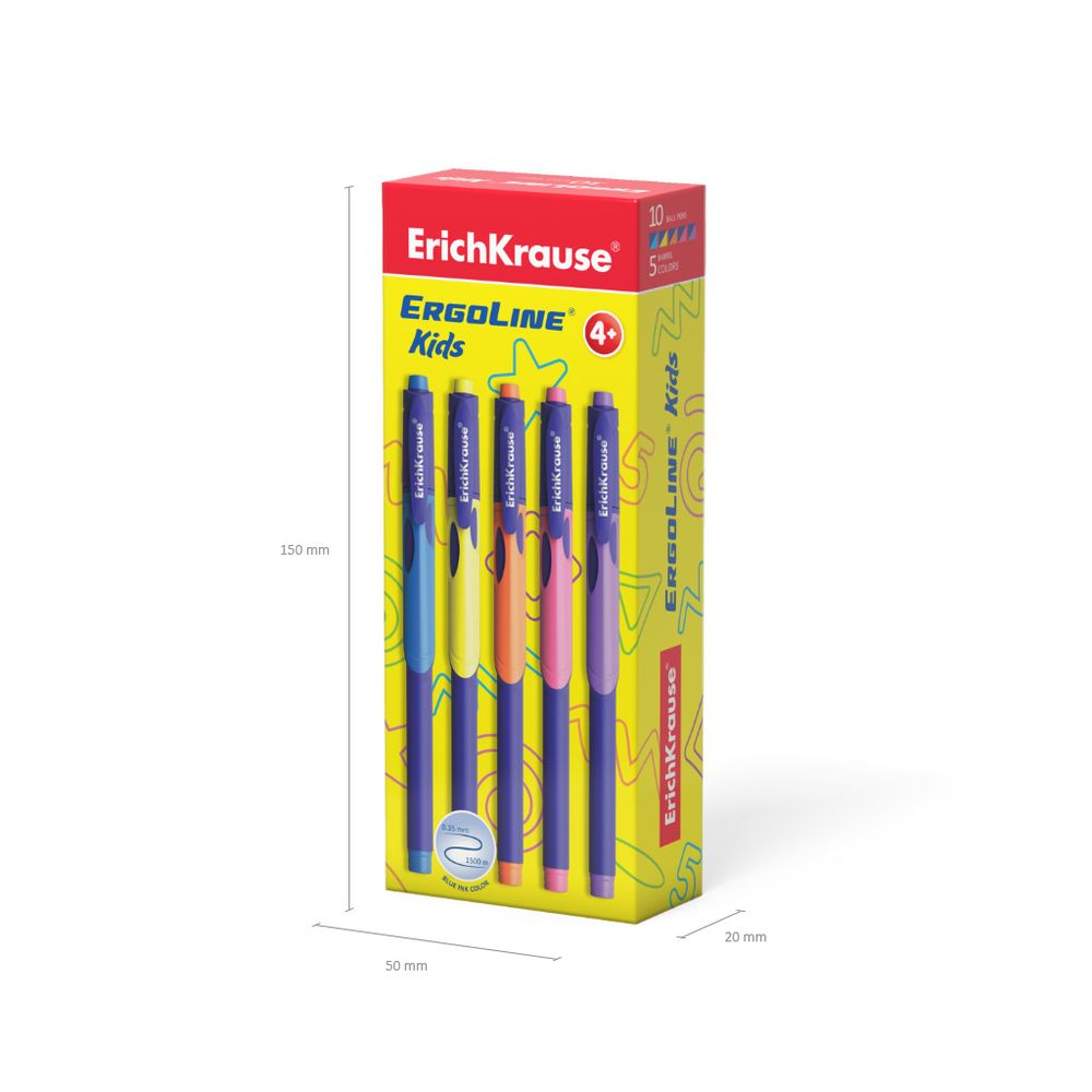 Ручка шариковая ErichKrause ErgoLine Kids, Ultra Glide Technology, цвет  чернил синий 