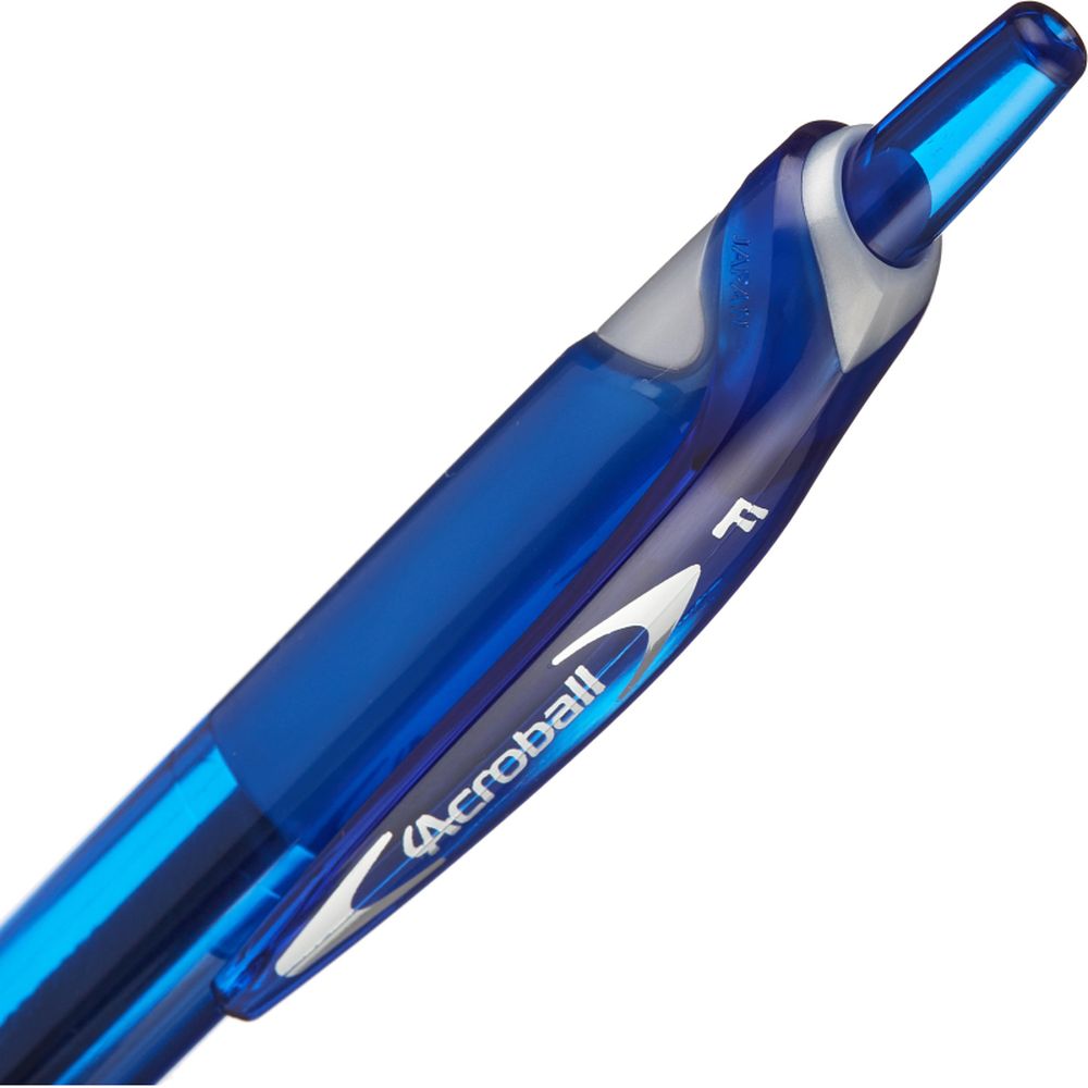 Ручка шариковая Pilot BPAB-15F-L Acroball автомат, с резиновым упором, толщина линии 0,28мм, синяя