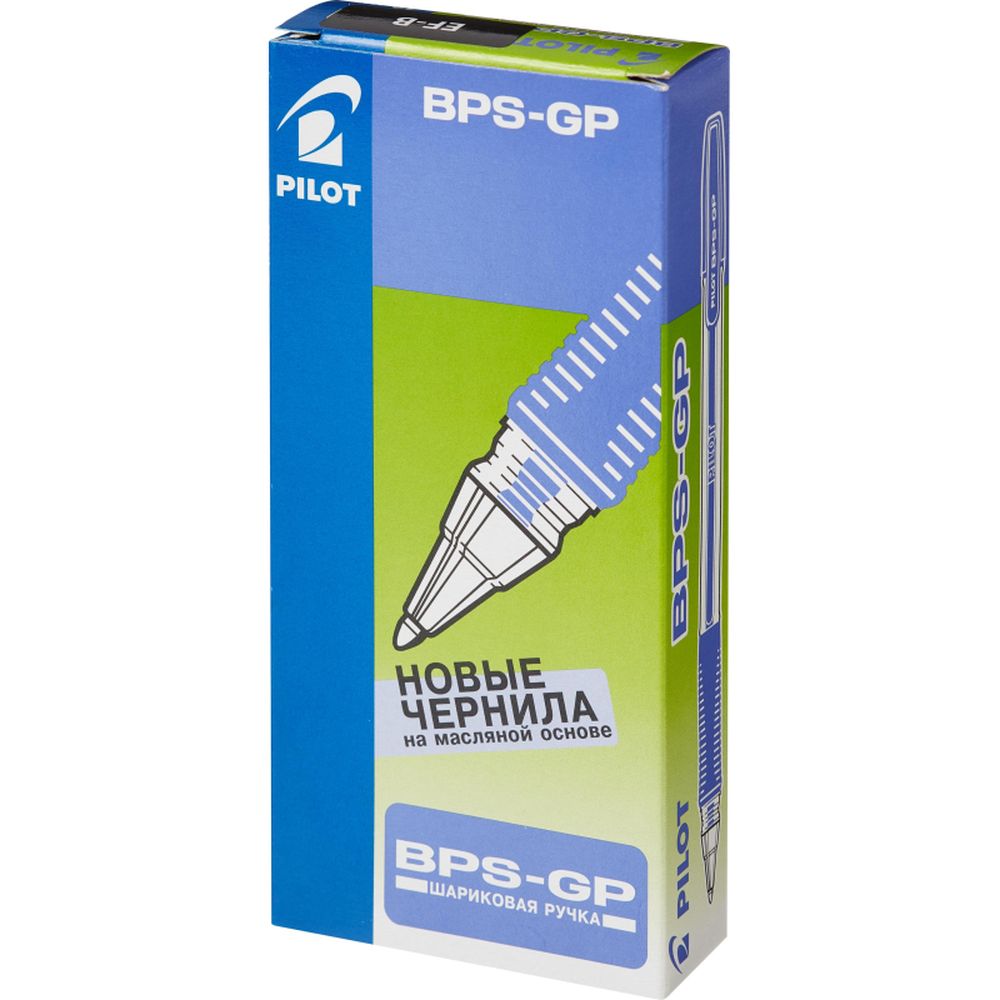 Ручка шариковая Pilot BPS-GP-EF-B с резиновым упором, прозрачный корпус, 0,5мм, черная