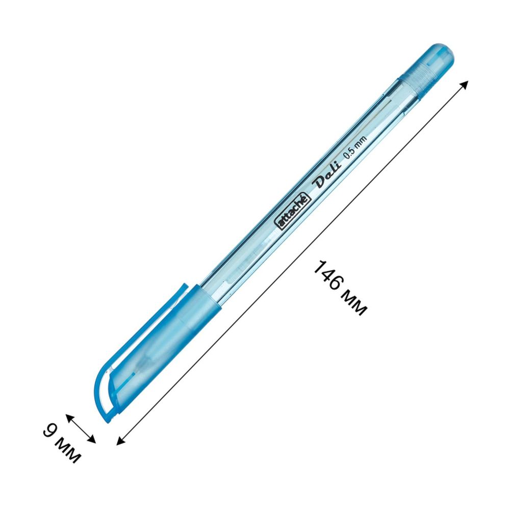 Ручка шариковая Attache Deli, 0,5мм, на масляной основе, синяя