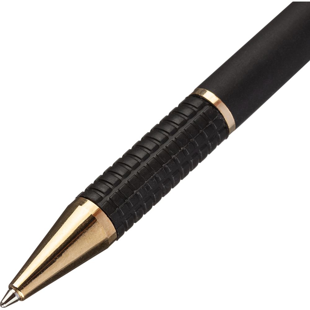 Ручка шариковая Attache G08BL, 0,7мм, автомат, металлический черный корпус, синяя