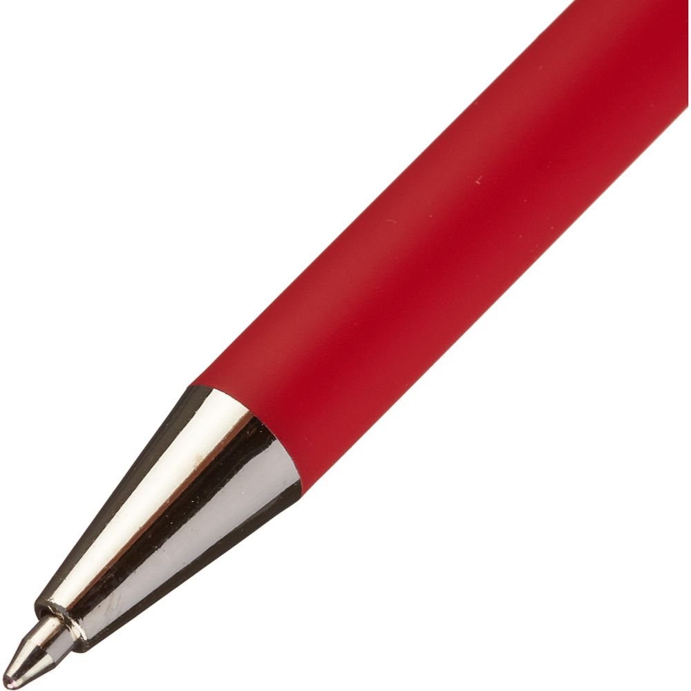 Ручка шариковая Attache Style, 0,5мм, прорезиненный корпус, красная