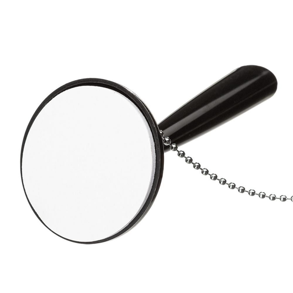 Ручка шариковая на цепочке Beifa KP1005, в держателе, черный корпус, синяя