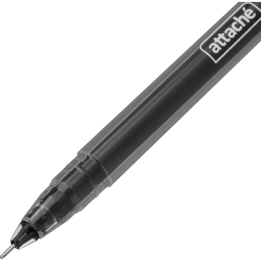 Ручка гелевая одноразовая Attache Free ink черная (толщина линии 0.35 мм) 