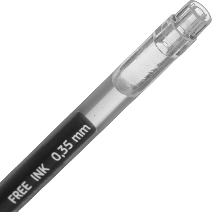 Ручка гелевая одноразовая Attache Free ink черная (толщина линии 0.35 мм) 