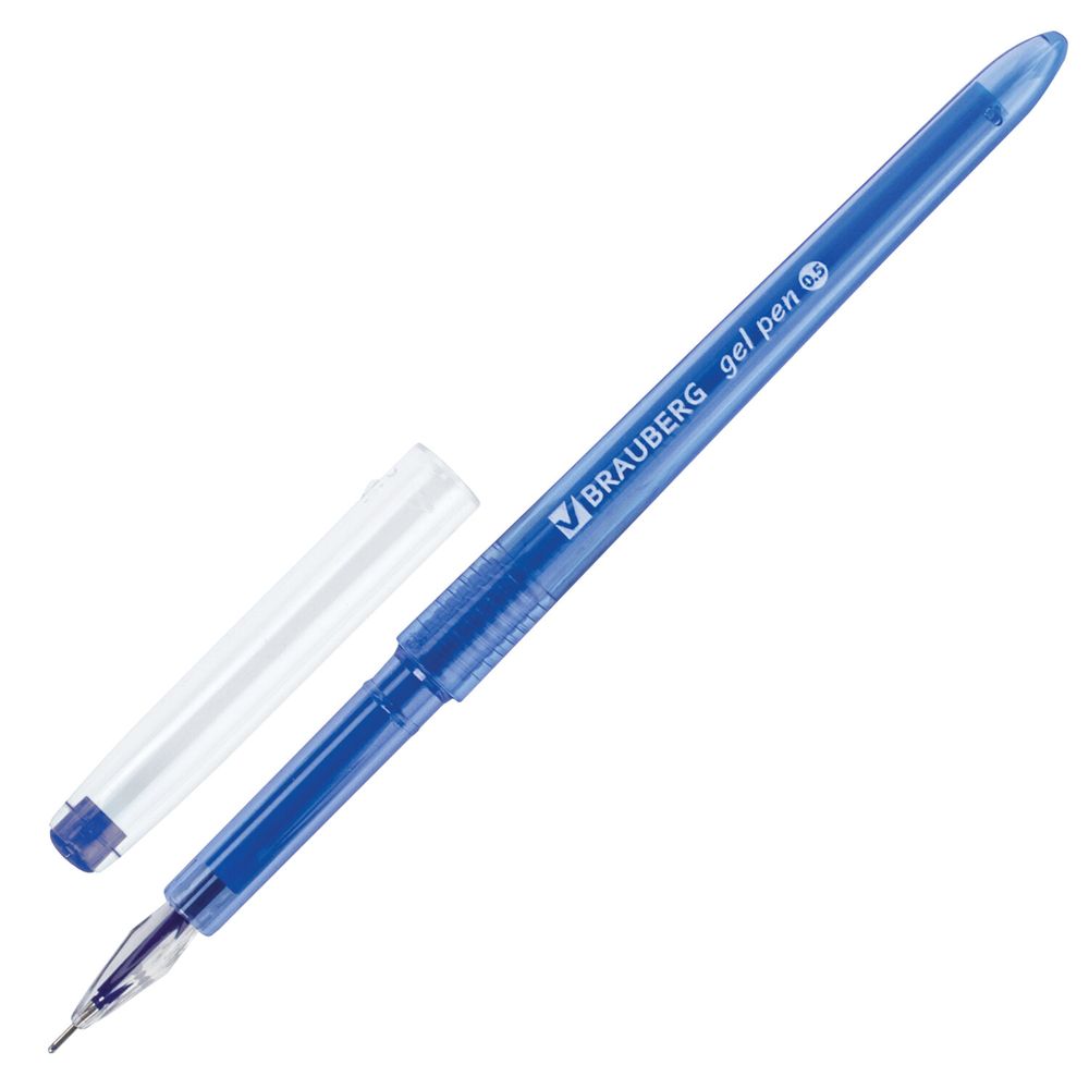 Ручки гелевые BRAUBERG DIAMOND, НАБОР 12 ЦВЕТОВ, узел 0,5 мм, линия письма 0,25 мм
