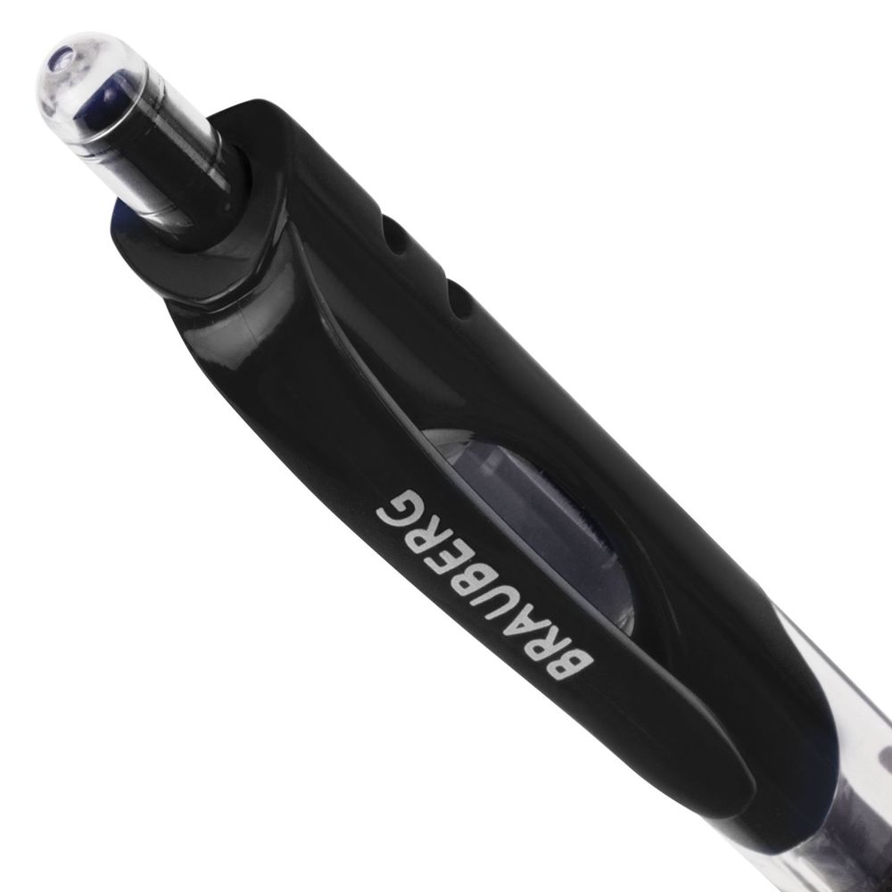 Ручка гелевая автоматическая с грипом BRAUBERG "Black Jack", ЧЕРНАЯ, трехгранная, узел 0,7 мм, линия письма 0,5 мм