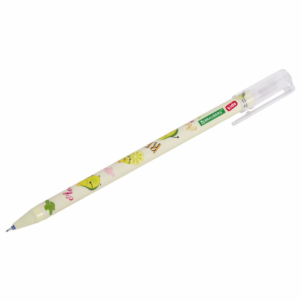 Ручка стираемая гелевая BRAUBERG KIDS "MIX", СИНЯЯ, корпус ассорти, игольчатый наконечник 0,5 мм, линия 0,35 мм