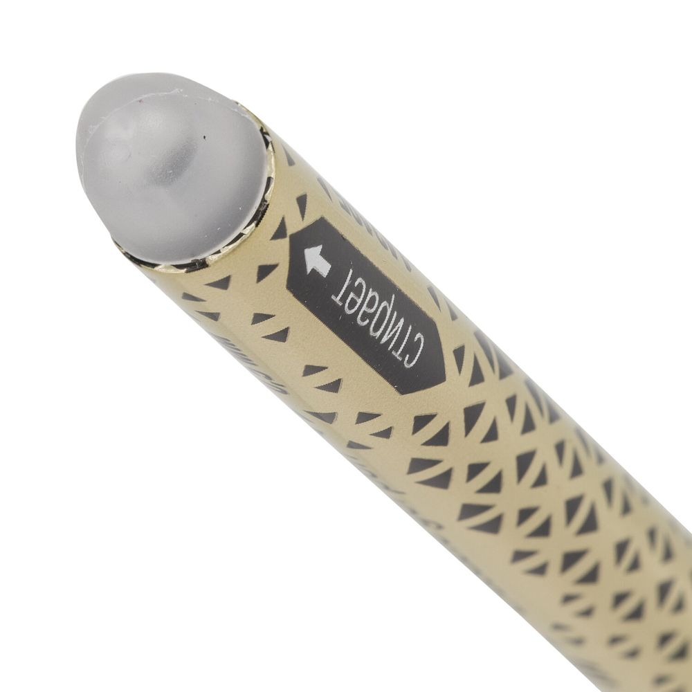 Ручка стираемая гелевая STAFF "College GP-200", ЧЕРНАЯ, хромированные детали, узел 0,5 мм, линия письма 0,35 мм