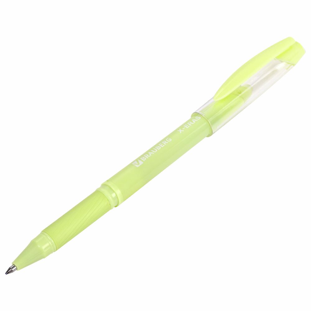 Ручка стираемая гелевая с грипом BRAUBERG X-ERASE PASTEL, СИНЯЯ, узел 0,7 мм, линия 0,35 мм