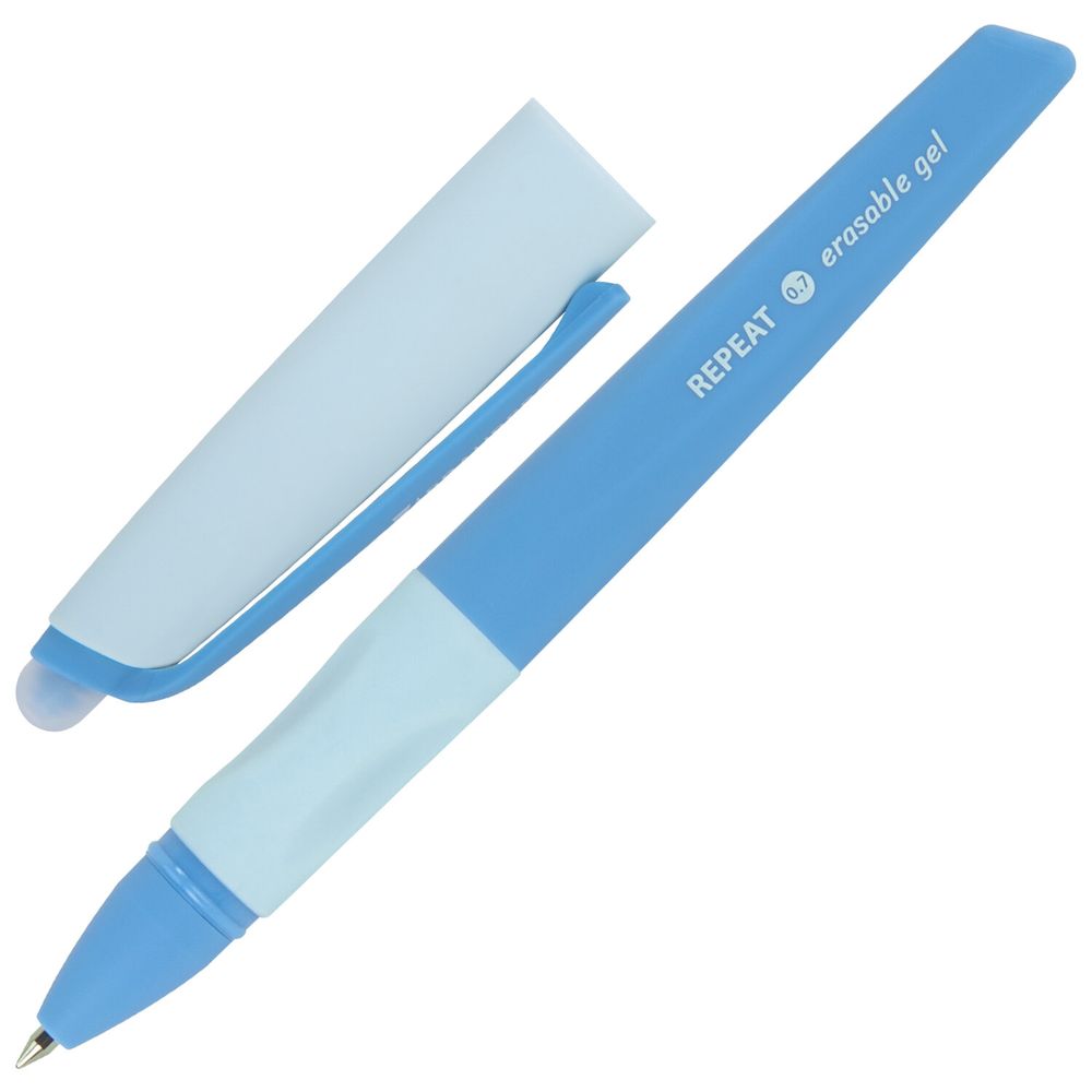 Ручка стираемая гелевая с эргономичным грипом BRAUBERG REPEAT COLOR, СИНЯЯ, ассорти, 0,5 м