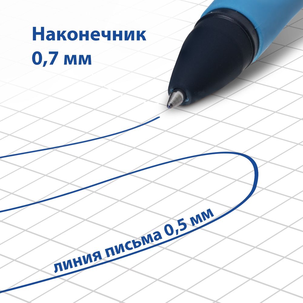 Ручка стираемая гелевая с эргономичным грипом BRAUBERG REPEAT, СИНЯЯ, +3 сменных стержня, узел 0,7 мм, линия письма 0,5 мм