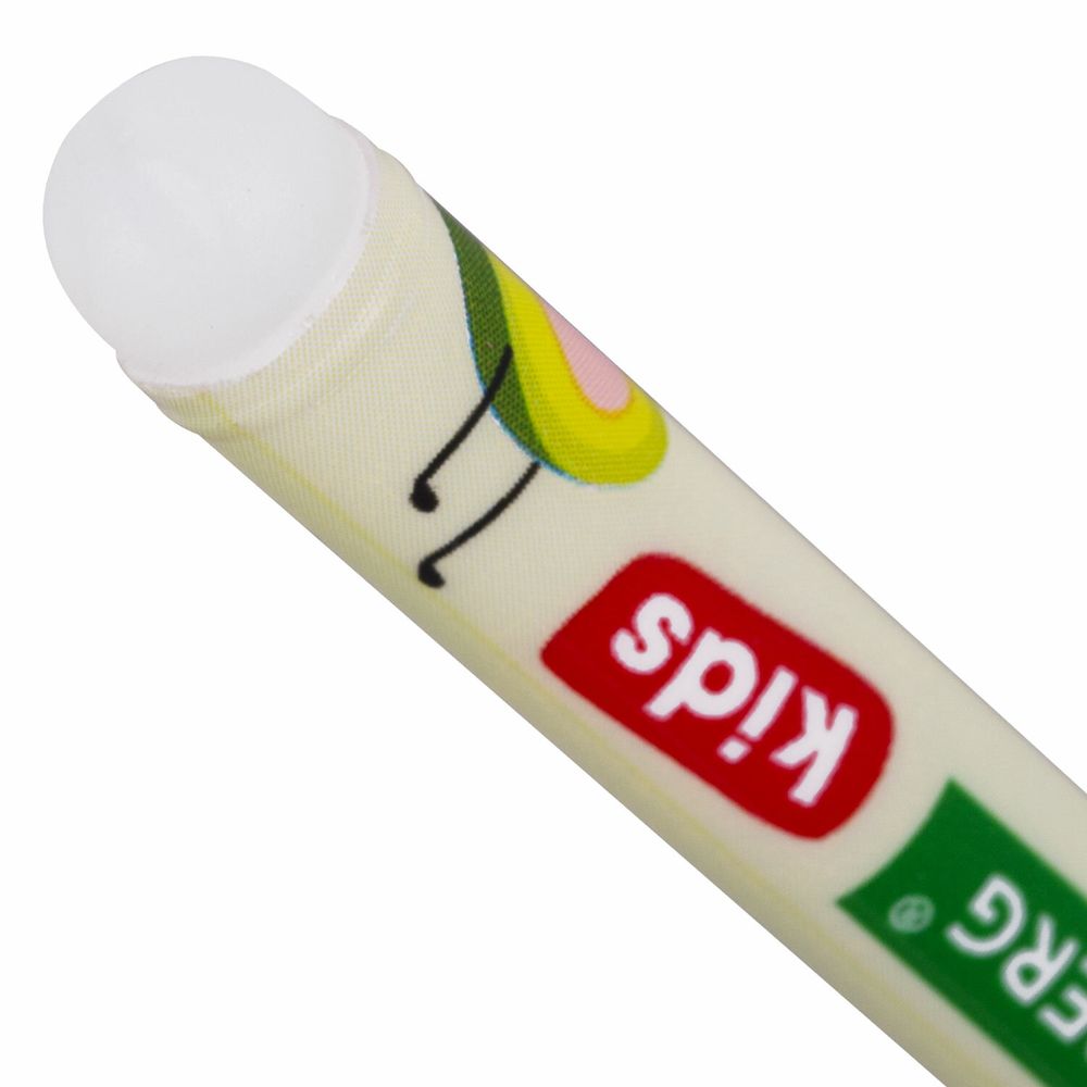 Ручки стираемые гелевые BRAUBERG KIDS "AVOCADO", СИНИЕ, КОМПЛЕКТ 12 ШТУК, игольчатый наконечник 0,5 мм, линия 0,35 мм