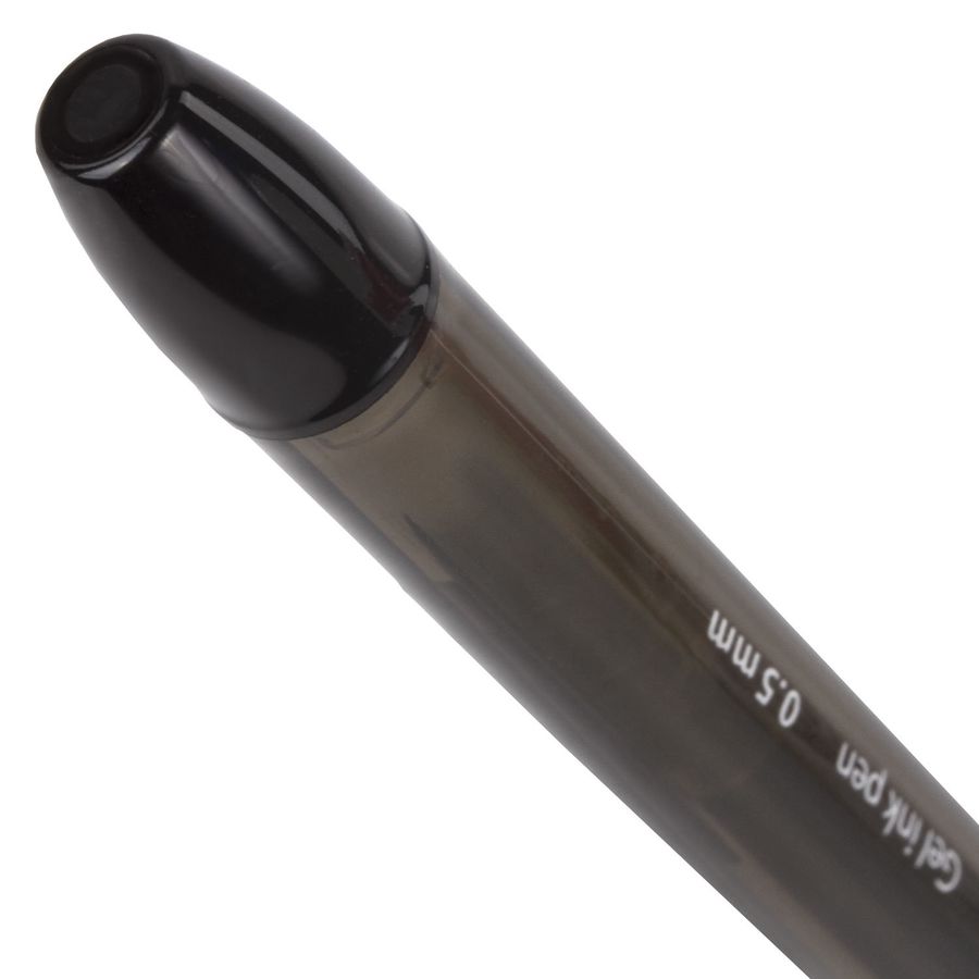 Ручка гелевая с грипом BRAUBERG "Samurai", ЧЕРНАЯ, корпус тонированный, узел 0,5 мм, линия письма 0,35 мм