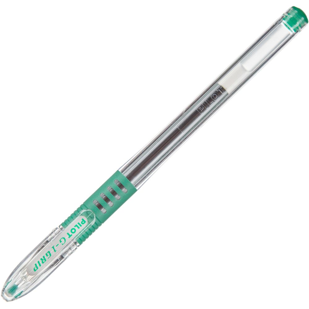 Ручка гелевая Pilot G1 Grip, резиновая манжета, 0,5 мм, зеленый