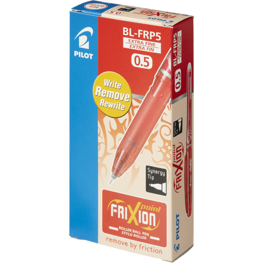 Ручка гелевая Pilot BL-FRP5 Frixion Рoint, 0,5мм, с резиновым упором, красная